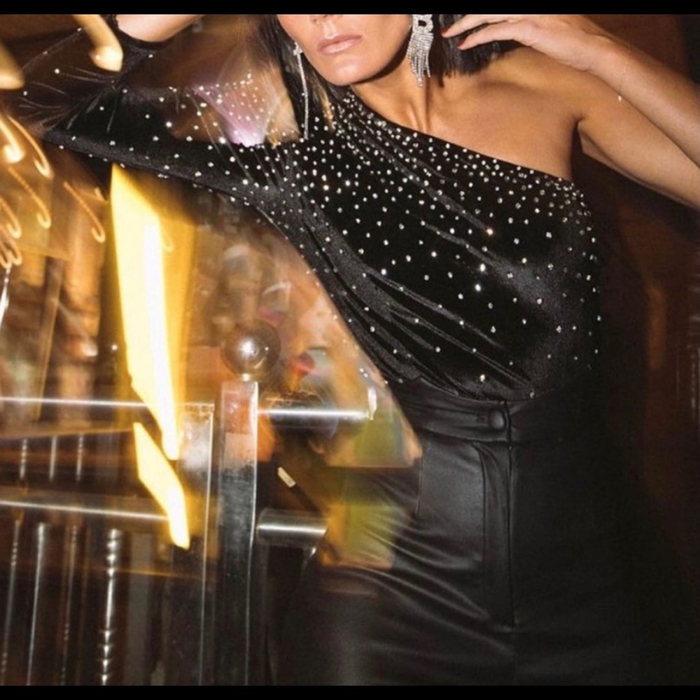 RETROFETE intermix embellished bodysuit